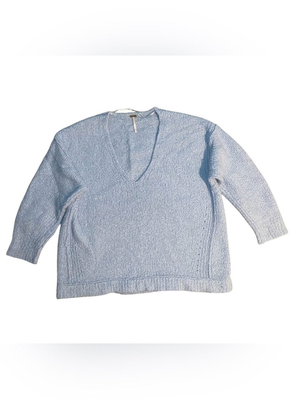 Free people Light Blue V-Neck Women’s Sweater